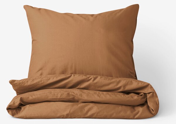 Goldea bavlnené posteľné obliečky - škoricovo hnedé 200 x 200 a 2ks 70 x 90 cm (šev v strede)