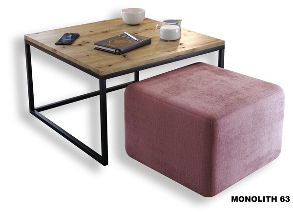 KONFERENČNÝ STOLÍK BELLA DUB ARTISAN + TABURET ZAMAT