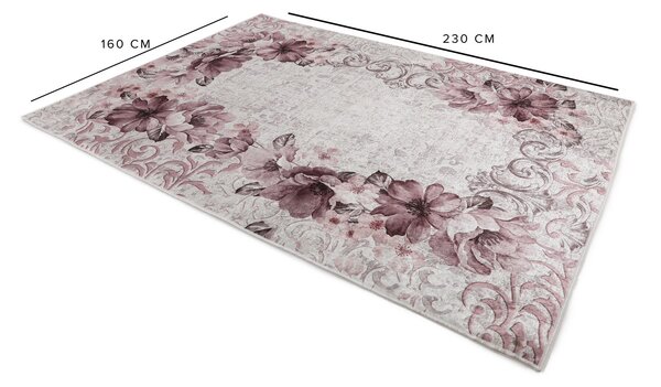 ASIR Koberec 160 x 230 PINK béžová, červená