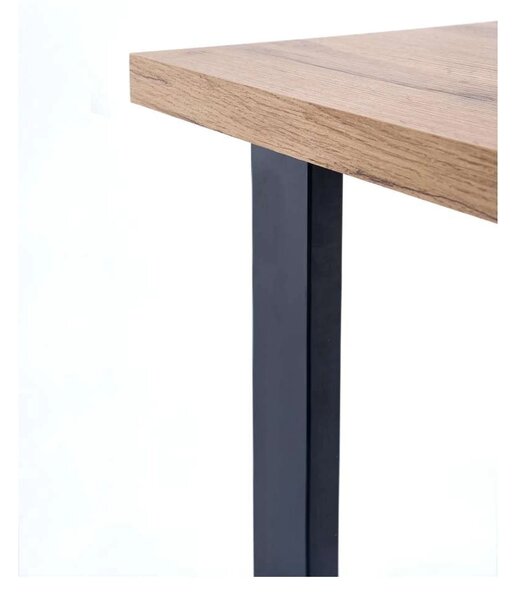 Jedálenský stôl Venom 160-210 cm, dub wotan / čierna