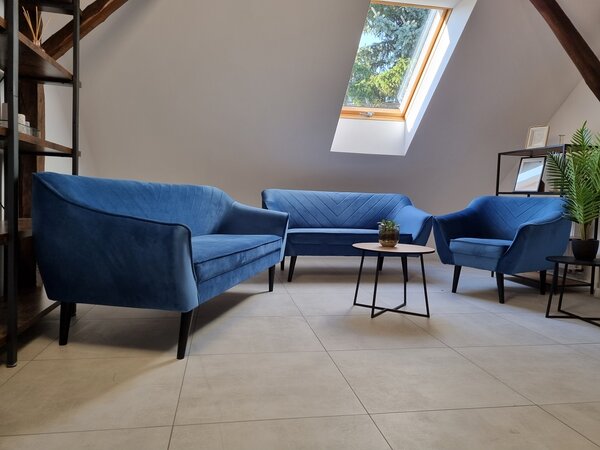 SEDACIA ZOSTAVA DARIO 3 + 2 + 1 Royal Velvet S 21 ŠEDÁ SKLADOM
