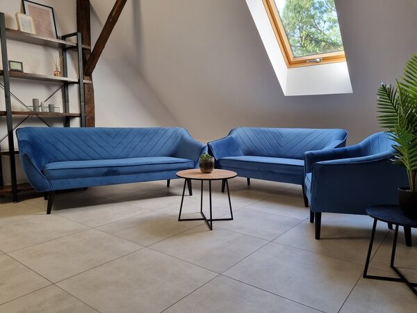 SEDACIA ZOSTAVA DARIO 3 + 2 + 1 Royal Velvet S 21 ŠEDÁ SKLADOM