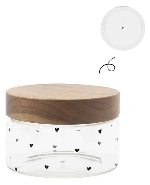 Dóza s dreveným vekom Tiny Treasures 8 cm nápis
