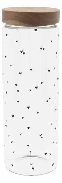 Dóza s dreveným vekom Storage 29 cm nápis