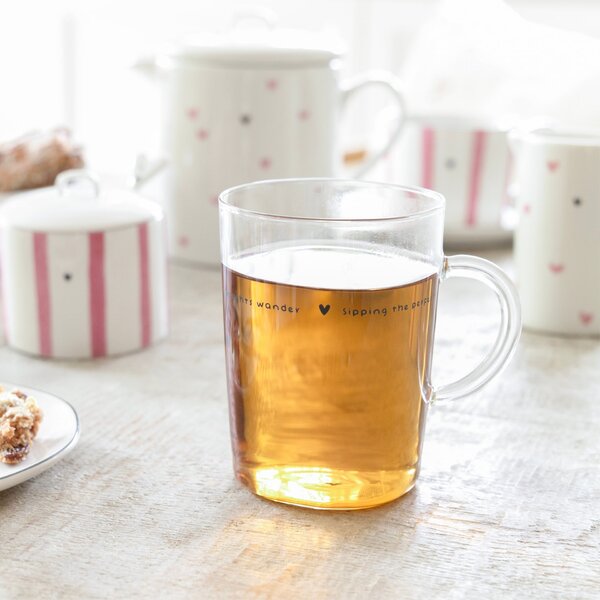 Vysoký sklenený hrnček Tea 400 ml