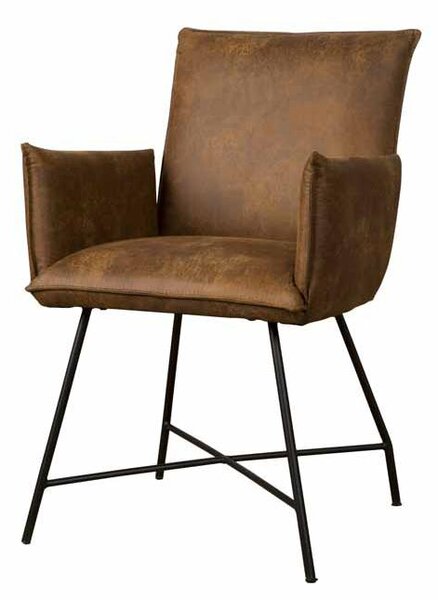 MOOD SELECTION Trofa stolička s podrúčkami NC 0162, bledo-hnedá