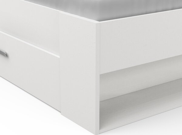 Manželská posteľ s úložným priestorom Pocket 160x200 - biela