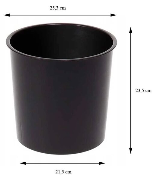 PLASTOVÝ KVETINÁČ STRIPPED ECO 42X25 CM BÉŽOVÁ