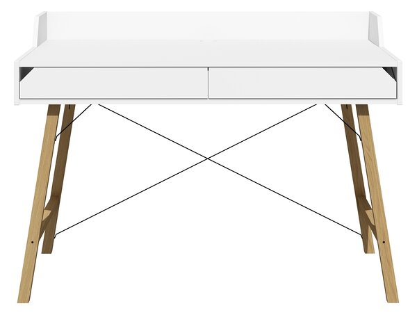 BELLAMY Lotta písací stôl FARBA: matná biela/drevo