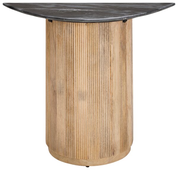 KONZOLOVÝ STOLÍK, prírodná farba, čierna, drevo, kameň, 100/76/40 cm Livetastic - Online Only obývacie izby, Online Only