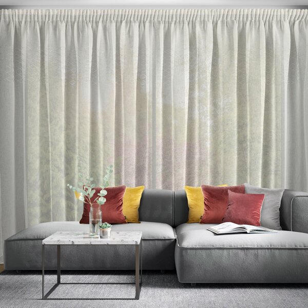 ZÁCLONA NA PÁSKE KLEO 350X270 CM BIELA