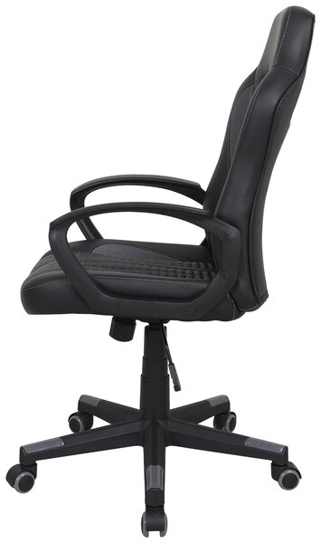 HERNÁ STOLIČKA, vzhľad kože, sieťovina, sivá, čierna MID.YOU - Online Only kancelárie, Online Only