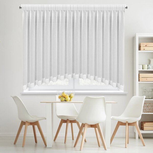 ZÁCLONA NA PÁSKE HESTIA 400X160 CM BIELA