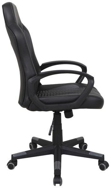 HERNÁ STOLIČKA, vzhľad kože, sieťovina, sivá, čierna MID.YOU - Online Only kancelárie, Online Only