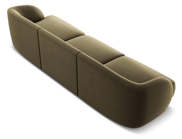 MUZZA Trojmiestna pohovka milany 255 cm zamat zelená