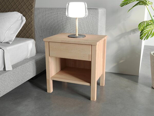 NOČNÝ STOLÍK, jadrový buk, jadrový buk, 47/49/37 cm MID.YOU - Online Only spálne, Online Only