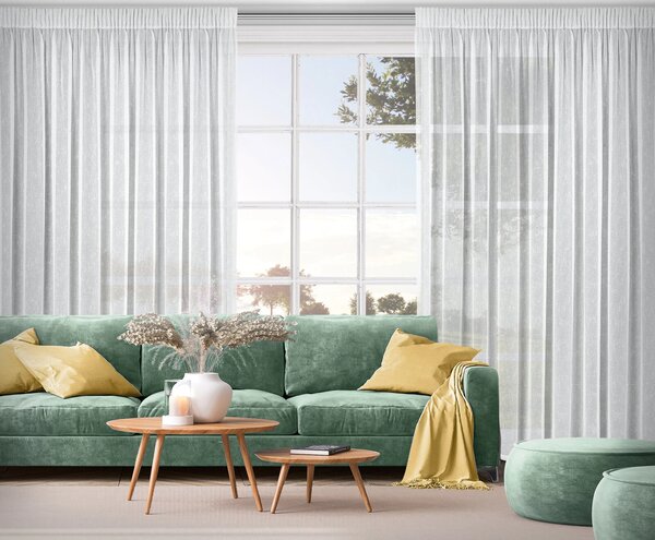 ZÁCLONA NA PÁSKE KELLY 300 X 250 CM BIELA
