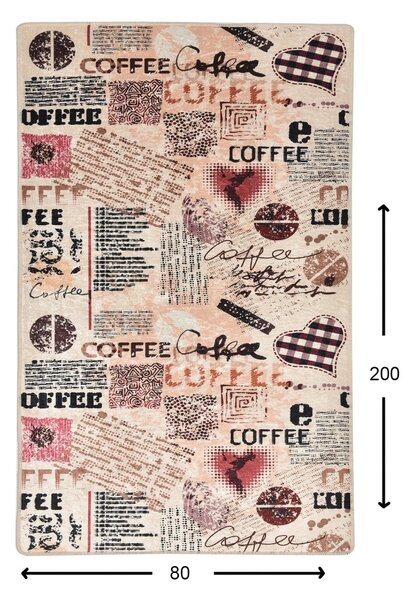 Conceptum Hypnose Koberec Coffee 80x200 cm béžový/ružový