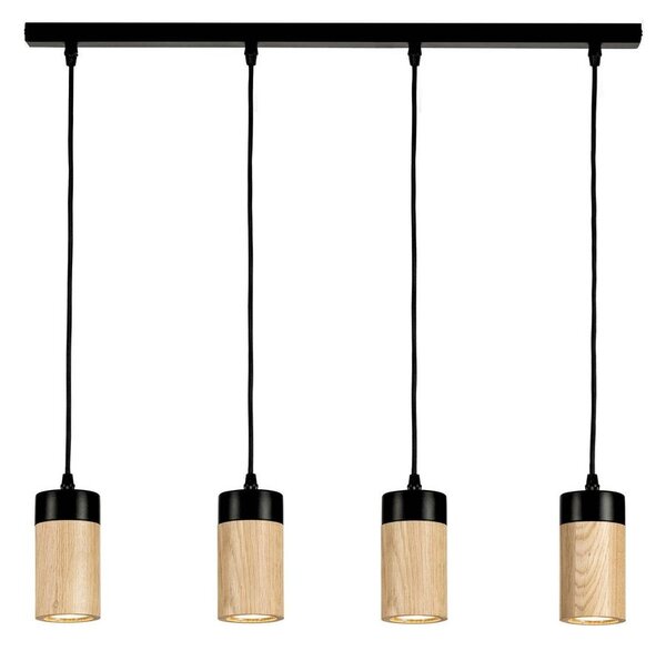 Envostar - Plain 4 Závěsná Lampa Black/Wood - Lampemesteren