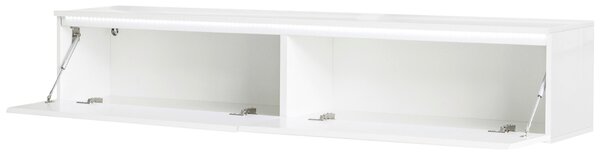NÍZKA KOMODA, biela s vysokým leskom, 180/30/33 cm Xora - Online Only drobný nábytok, Online Only
