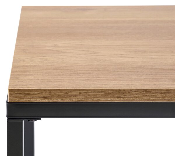 SADA KONFERENČNÝCH STOLÍKOV, číra, čierna, farba duba, kov, sklo, kompozitné drevo, 40/48/40/48/40/48 cm Xora - Stolíky do obývačky, Online Only