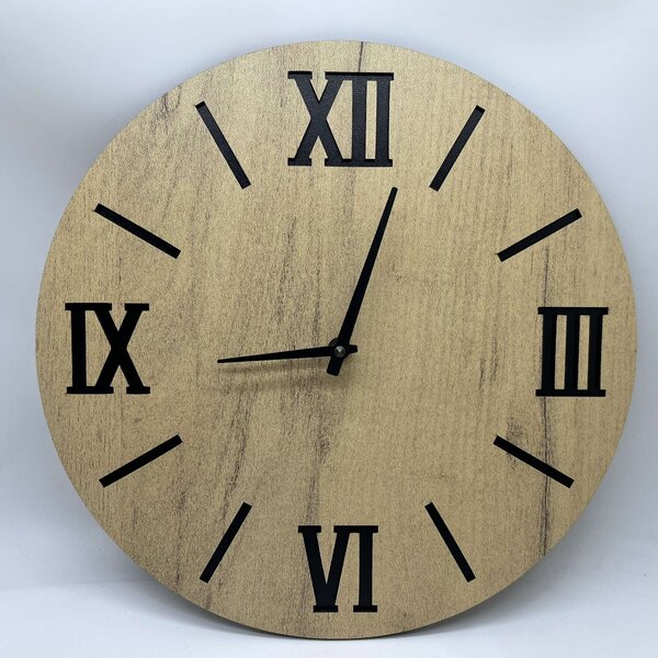 KMDESING | Drevené nástenné hodiny - Roma Wood