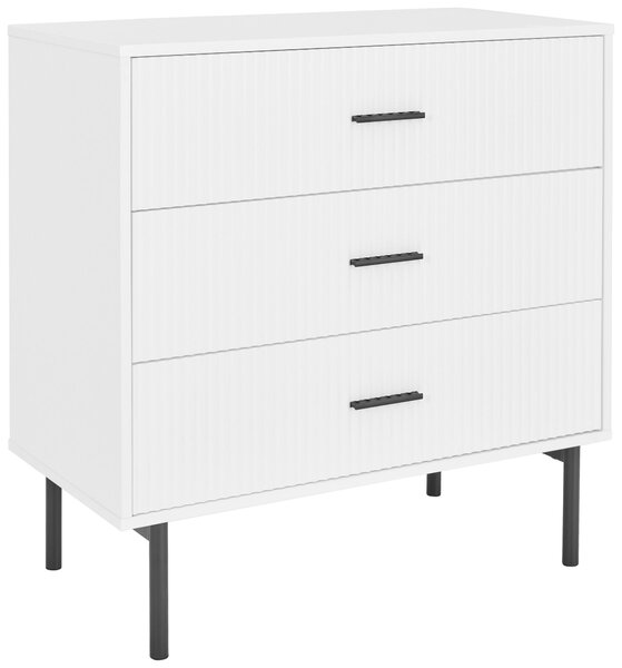 KOMODA, čierna, biela, 80/80/40 cm MID.YOU - Komody, Online Only