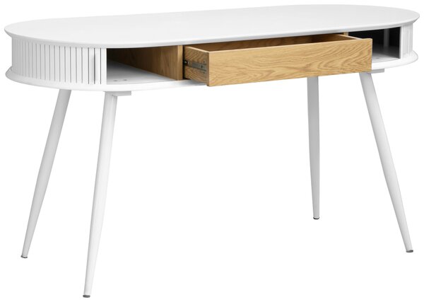 PÍSACÍ STÔL, biela, farba duba, 140/76/60 cm MID.YOU - Online Only kancelárie, Online Only