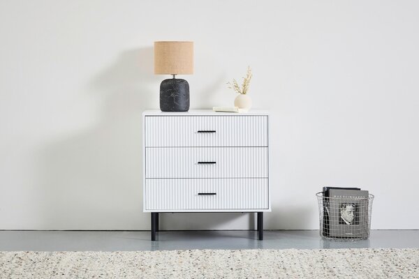 KOMODA, čierna, biela, 80/80/40 cm MID.YOU - Komody, Online Only
