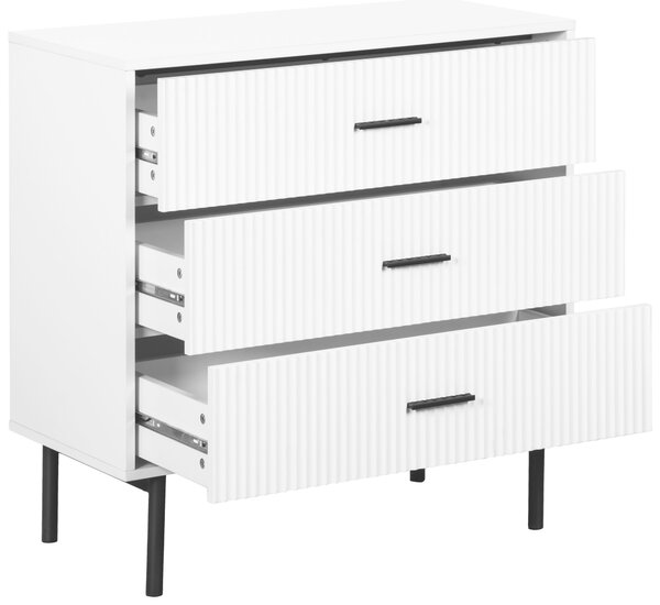 KOMODA, čierna, biela, 80/80/40 cm MID.YOU - Komody, Online Only