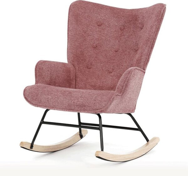 Autronic, AK-373 PINK2, Moderné hojdacie kreslo v elegantnom ružovom prevedení