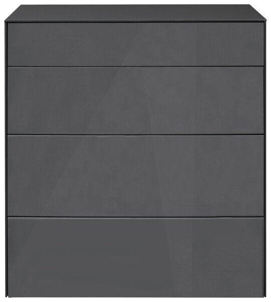 KOMODA, antracitová, 82/89/42 cm Novel - Komody, Online Only