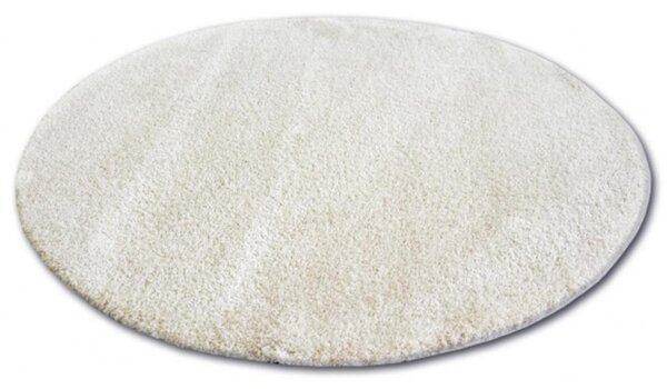 Luxusný kusový koberec Shaggy Azra krémový kruh 100cm