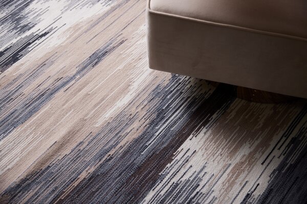 Diamond Carpets India , Ručne viazaný kusový koberec Apollo DESP P92 Charcoal, 80x150, šedá, chodba / predsieň
