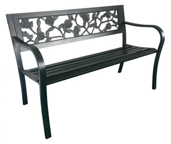 Záhradná lavica 125x53x77 cm (ruža)