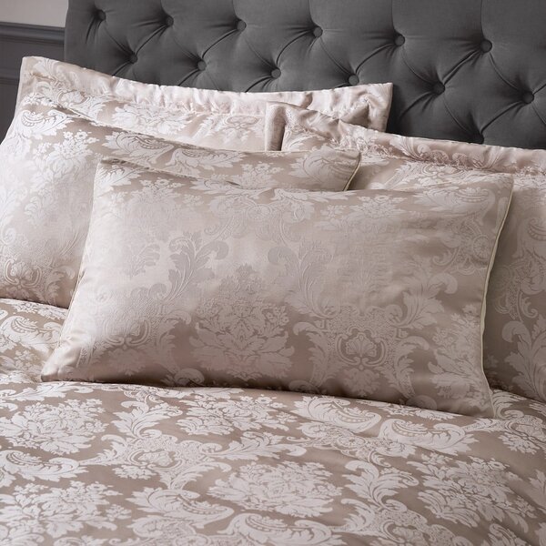 Béžové damaškové obliečky na jednolôžko 135x200 cm Damask Jacquard – Catherine Lansfield