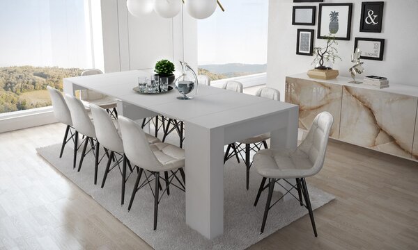 JEDÁLENSKY STÔL AZURO 50 - 238 cm BIELY ROZKLADACÍ