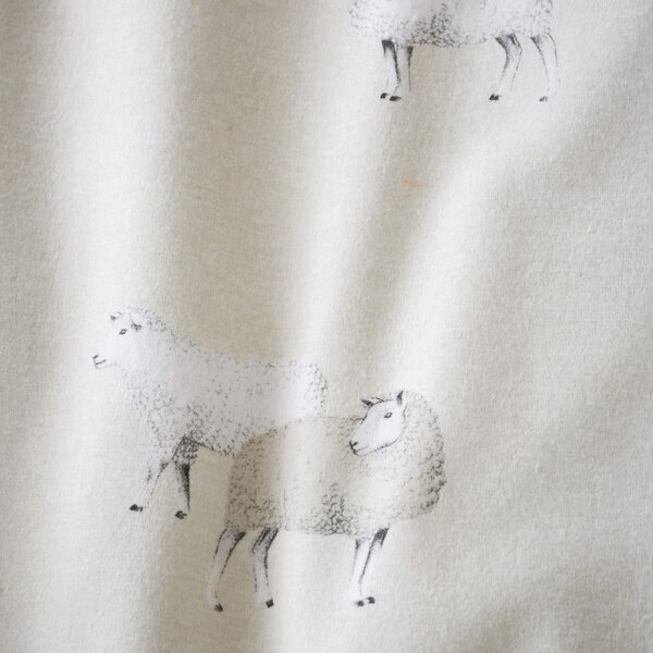 Béžové flanelové obliečky na jednolôžko 135x200 cm Sheep – Catherine Lansfield