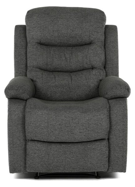 Elegantné polohovacie kreslo, manuálne ovládanie, sivá, látka (a-4086 sivé)