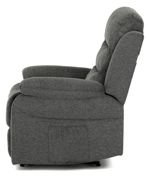 Elegantné polohovacie kreslo, manuálne ovládanie, sivá, látka (a-4086 sivé)