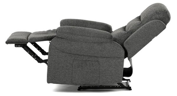 Elegantné polohovacie kreslo, manuálne ovládanie, sivá, látka (a-4086 sivé)