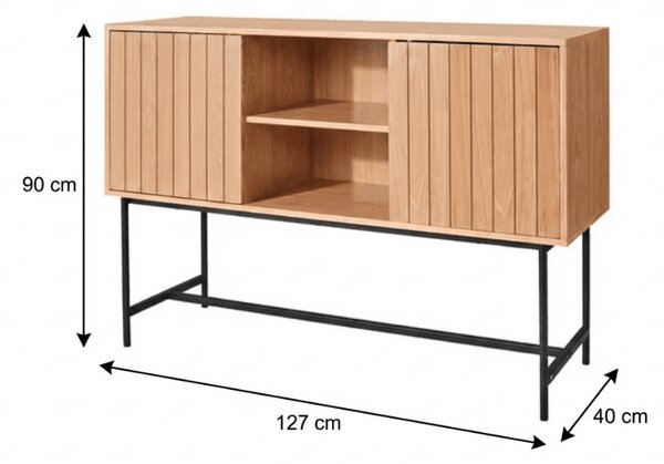 Komoda so skrinkami VALMOR 90x127 cm, dekor dub