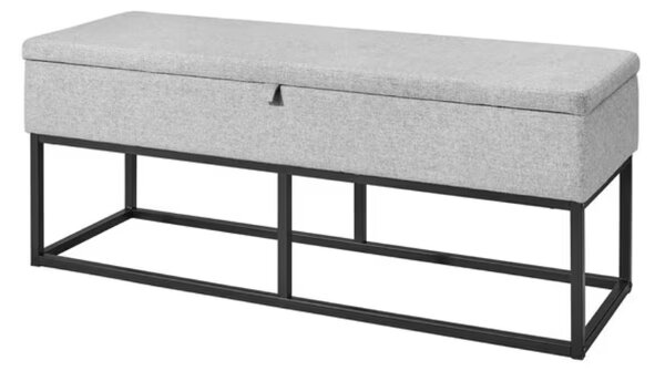 Lavica s úložným priestorom TAURO 112x48 cm, sivá