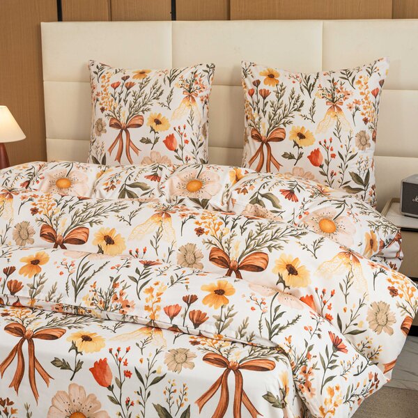 Obliečky z mikrovlákna FLORAL RIBBON krémové Rozmer obliečky: 70 x 90 cm | 140 x 220 cm