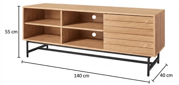 TV stolík VALMOR 140x40 cm, dekor dub