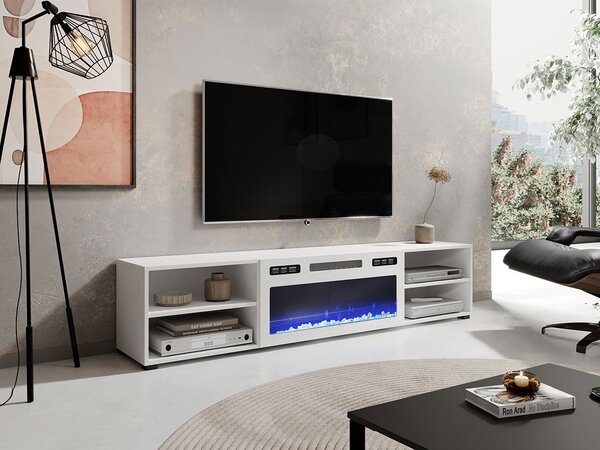 Mirjan24 Tv skrinka s krbom Loloz 180, Farby: biela, Krb: biely 5903211468629