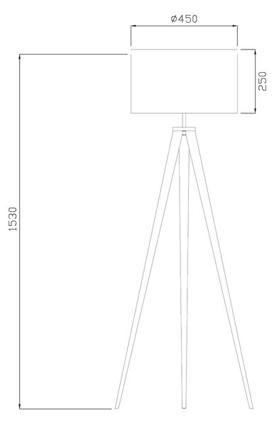 STOJACIA LAMPA, 45/153 cm Novel - Online Only bytové doplnky, Online Only