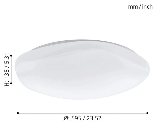 Eglo 33272 - LED RGBW Stmievateľné stropné svietidlo TOTARI-C LED/34W/230V + DO