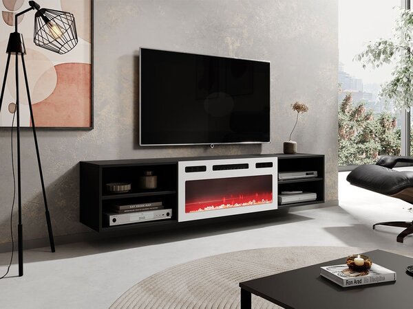 Mirjan24 Tv skrinka s krbom Loloz 180, Farby: biela, Krb: biely 5903211468629