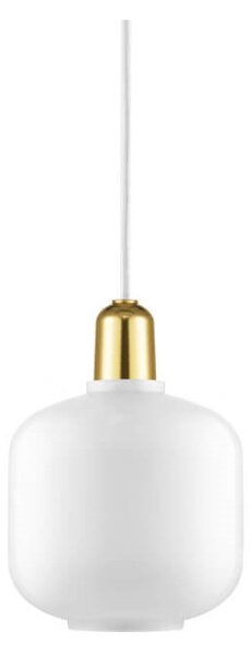 Normann Copenhagen - Amp Závěsná Lampa Small White/Brass - Lampemesteren